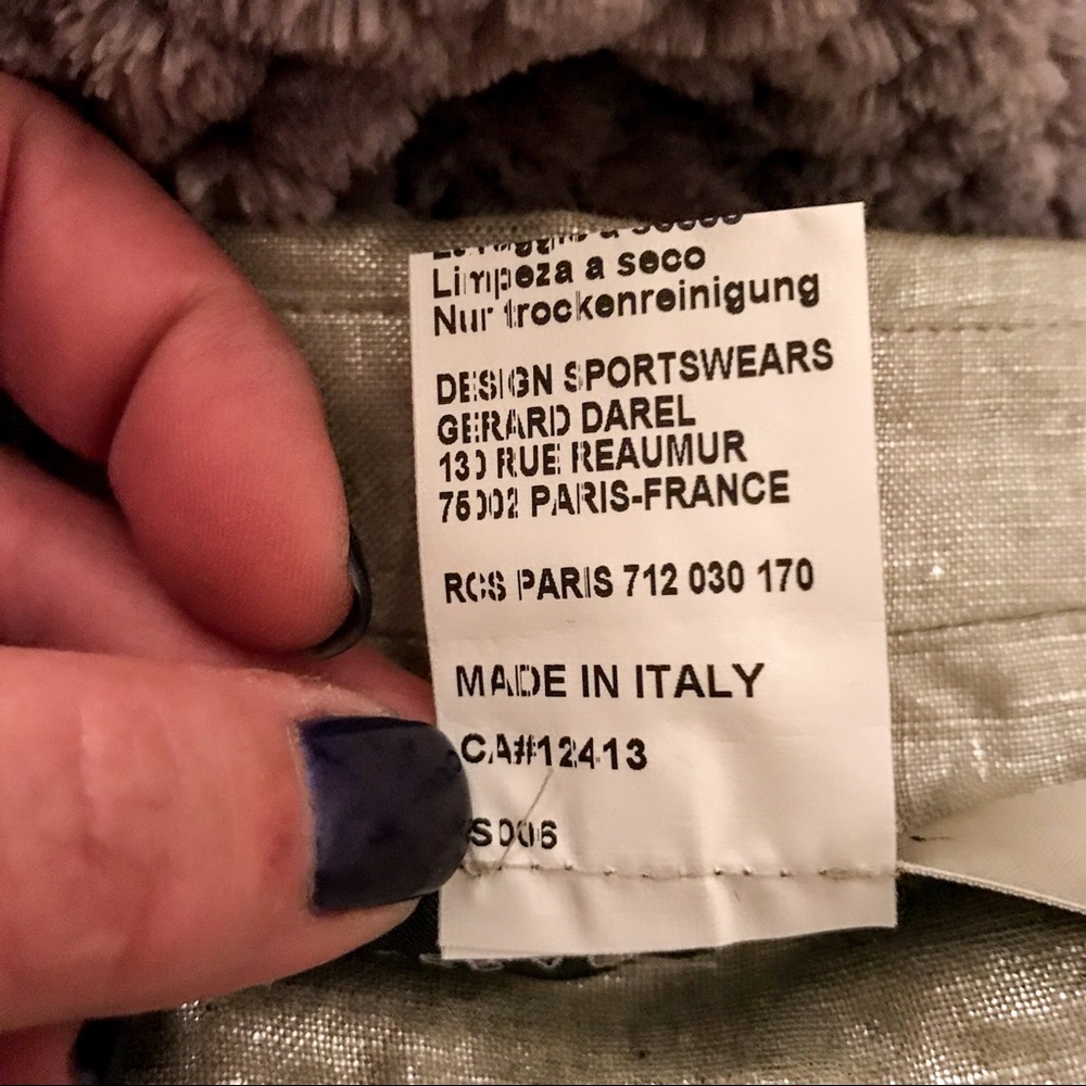 Gerard Darel Metallic Linen Made in Italy Safari Jacket Top EU size 42 - Picture 7 of 8